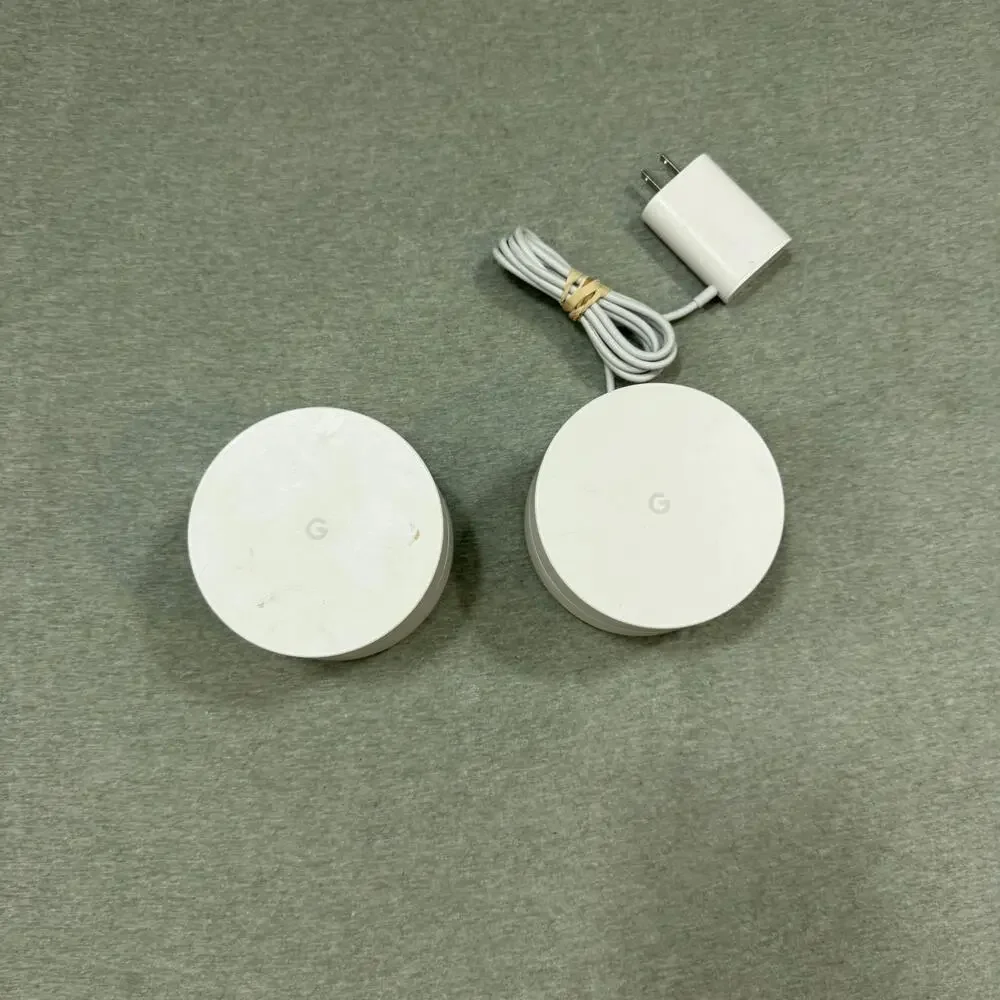 Google Wifi Mesh System Router Replacement Model AC-1304 2 Pack No Cord
